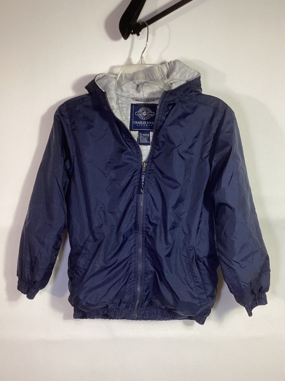 Charles River Youth Performance Jacket - sz M 10/12 Boy blue and gray.